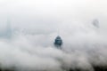 The foggy Hong Kong skyline