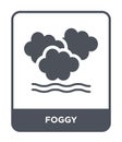 foggy icon in trendy design style. foggy icon isolated on white background. foggy vector icon simple and modern flat symbol for