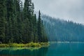 Foggy Lake Louise Lakeshore Trail