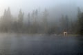 A foggy lake scenery, Imatra Finland Royalty Free Stock Photo