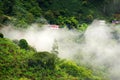 Foggy landscape in Buenavista, Quindio Royalty Free Stock Photo