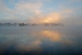 Foggy Whitford Lake at Dawn