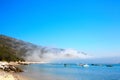 Foggy landscape in Porting da Arrabida, Portugal Royalty Free Stock Photo