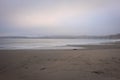 Foggy landscape view along the Drakes Beach, Point Reyes National Seashore, Marin County, California