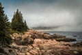 Foggy Maine Coastline Royalty Free Stock Photo