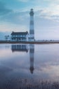 Foggy Morning at Bodie Island Lighthouse NC Royalty Free Stock Photo