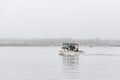 Foggy morning fishing trip out of Fairhaven Royalty Free Stock Photo