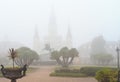 Foggy Morning on Jackson Square Royalty Free Stock Photo