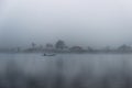 Foggy Morning  at Kaptai Lake in Bangladesh Royalty Free Stock Photo