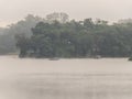 Foggy Morning at Kaptai Lake in Bangladesh..... Royalty Free Stock Photo