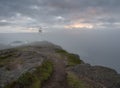 Distant View of Cape Spear lighthouse in Morning Royalty Free Stock Photo