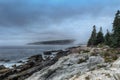 Foggy Morning Maine Coastline Royalty Free Stock Photo