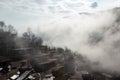 Foggy morning in mountain village Masouleh, Gilan Povince, Iran