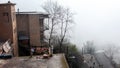 Foggy morning in mountain village Masouleh, Gilan Povince, Iran