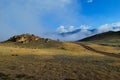 Foggy morning in Mountains Altai-Siberia Royalty Free Stock Photo