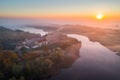 Foggy morning in Niasvizh, Belarus