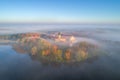 Foggy morning in Niasvizh, Belarus