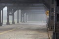 Foggy morning in parkersburg West Virginia Royalty Free Stock Photo