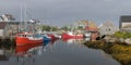 Foggy morning at Peggy`s Cove Royalty Free Stock Photo