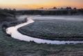 Morning. a picturesque autumn dawn. autumn river Royalty Free Stock Photo