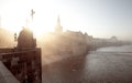 Foggy morning in Prague, Czech Republic Royalty Free Stock Photo