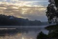 Foggy morning on the river