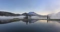 Foggy Morning at Sparks Lake Royalty Free Stock Photo