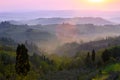 Foggy morning at the Toscana Royalty Free Stock Photo