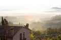 Foggy morning at the Toscana Royalty Free Stock Photo