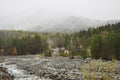 Foggy mountain in Arshan