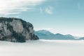 Foggy mountain landscape in Dornbirn, Austria Royalty Free Stock Photo
