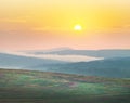 Foggy mountains landscape Royalty Free Stock Photo