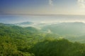 Foggy Ngisis hill at morning time Royalty Free Stock Photo