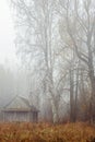 Foggy November day over countryside Royalty Free Stock Photo