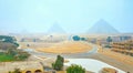 The Giza town and ancient Necropolis, Egypt Royalty Free Stock Photo