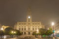 Foggy Porto City Hall, Portugal Royalty Free Stock Photo