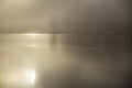 Foggy river dawn Royalty Free Stock Photo