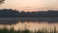 Foggy River Sunrise Royalty Free Stock Photo