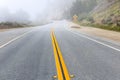 Foggy road in Calfornia Pacific Highway 1 US 101