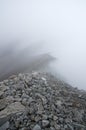 Foggy Rocky Mountain Ridge