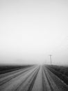 Foggy Rural Gravel Road