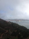 Foggy san francisco golden gate bridge california bay area Royalty Free Stock Photo