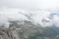 foggy scene of Mount Titlis scene in Switzerland