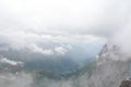 foggy scene in Mount Titlis scene in Switzerland