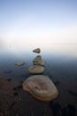 Foggy sea at early morning Royalty Free Stock Photo