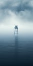 Foggy Sea: Illusionary Lifeguard Tower On Water Tower