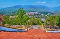 Panoramic landscape from the Doi Kong Mu Hill, Mae Hong Son, Thailand