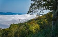 Foggy Shenandoah Valley and Allegany Mountains Royalty Free Stock Photo