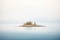 foggy shoreline of an unpopulated island Royalty Free Stock Photo