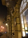 Foggy street of the Czech town